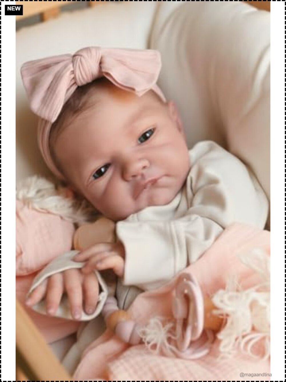 Realistic Reborn Baby Doll 20 inch Lifelike Newborn Girl Vinyl Cloth Body
